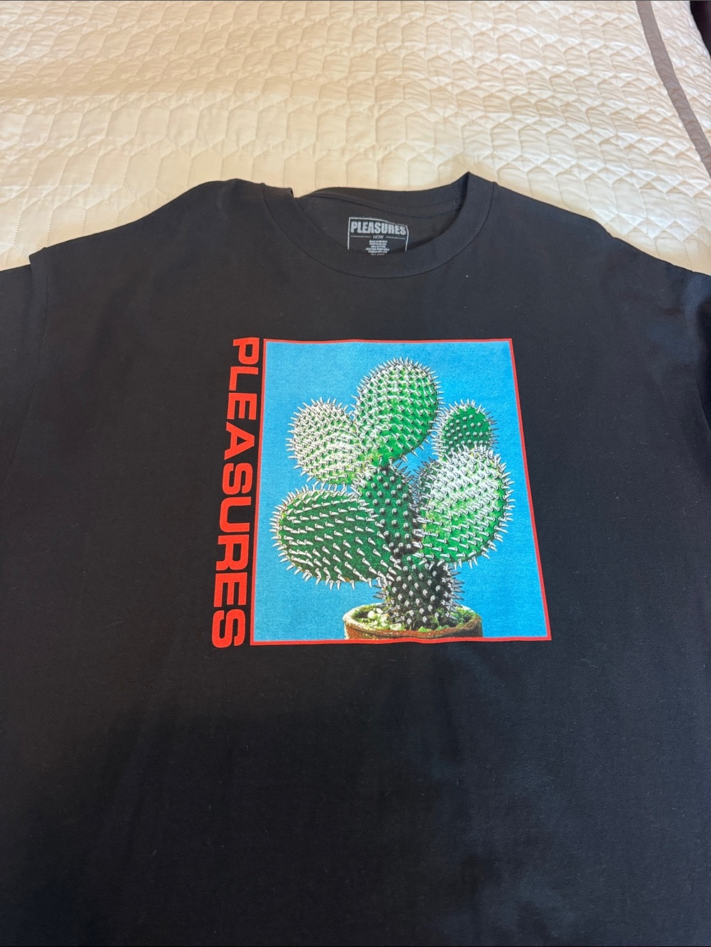 Pleasures Men’s Black Short Sleeve Cactus Graphic Tee
